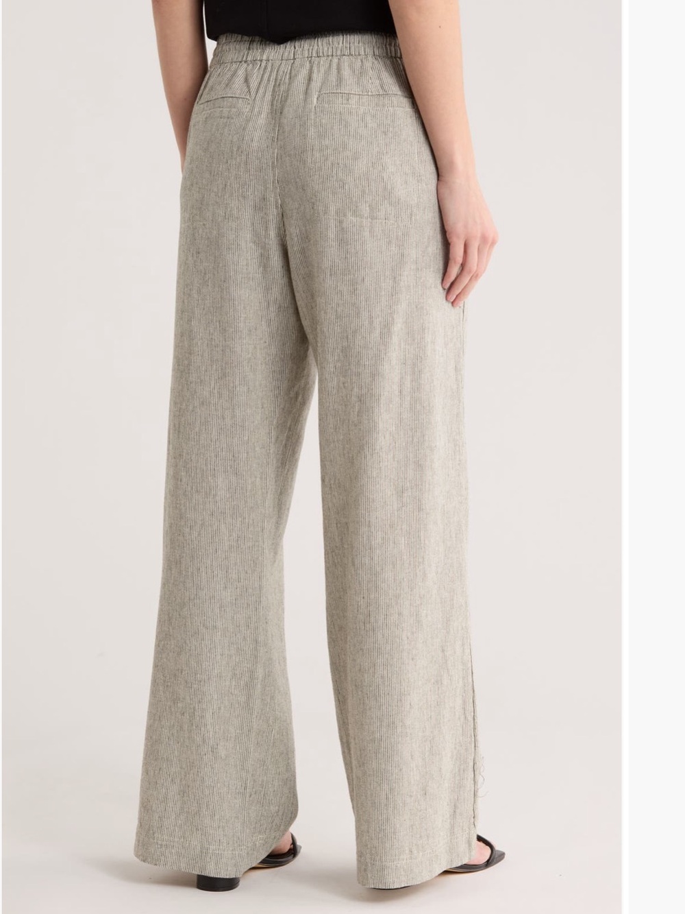 Caslon Wide Leg Linen-Blend Pants in